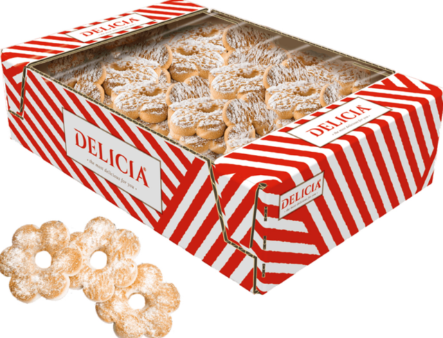 Печиво здобне Деліція Домашнє з цукровою пудрою 900 г